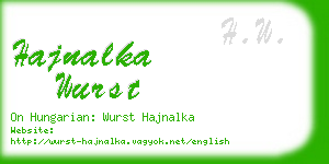 hajnalka wurst business card